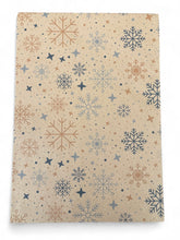 Load image into Gallery viewer, Christmas Snowflake Gift Wrap - Recycled Kraft Wrapping Paper