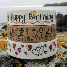 Load image into Gallery viewer, Red Hearts (24mm x 50m) - Biodegradable Parcel Tape