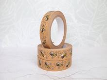 Load image into Gallery viewer, Two rolls of decorative tape with bee pattern on a white background