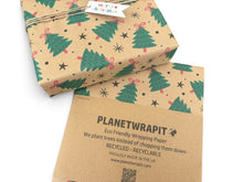 Load image into Gallery viewer, Christmas Trees - Recycled Kraft Wrapping Paper