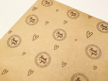 Load image into Gallery viewer, 'Thank you - Handmade with Love' paper - Printed Business Packaging Kraft Paper