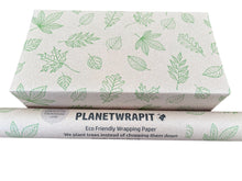 Load image into Gallery viewer, Green Leaf - Recycled Kraft Wrapping Paper