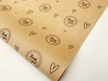 Load image into Gallery viewer, 'Thank you - Handmade with Love' paper - Printed Business Packaging Kraft Paper
