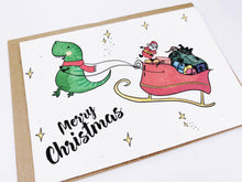 Load image into Gallery viewer, Christmas Dinosaurs - Plantable Christmas Seed Card