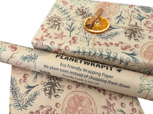 Load image into Gallery viewer, Christmas Dried Oranges Gift Wrap - Recycled Kraft Wrapping Paper
