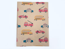 Load image into Gallery viewer, Vehicles - Recycled Kraft Wrapping Paper