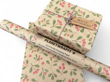 Load image into Gallery viewer, Christmas Mistletoe Wrap - Recycled Kraft Wrapping Paper