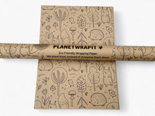 Load image into Gallery viewer, Forest Animals - Recycled Kraft Wrapping Paper