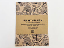 Load image into Gallery viewer, Black Floral - Recycled Kraft Wrapping Paper