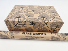 Load image into Gallery viewer, Black Floral - Recycled Kraft Wrapping Paper