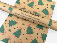 Load image into Gallery viewer, Christmas Trees - Recycled Kraft Wrapping Paper