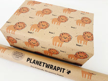 Load image into Gallery viewer, Lion - Recycled Kraft Wrapping Paper
