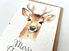 Load image into Gallery viewer, Christmas Reindeer - Plantable Christmas Seed Card