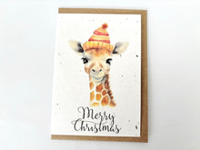 Load image into Gallery viewer, Christmas Giraffe - Plantable Christmas Seed Card