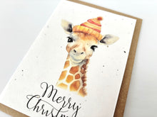 Load image into Gallery viewer, Christmas Giraffe - Plantable Christmas Seed Card