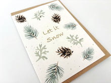 Load image into Gallery viewer, Christmas Let it Snow - Plantable Christmas Seed Card