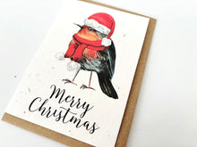 Load image into Gallery viewer, Christmas Robin - Plantable Christmas Seed Card
