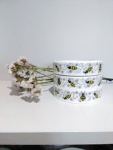 Load image into Gallery viewer, Bees and flower White (24mm x 50m) - Biodegradable Parcel Tape