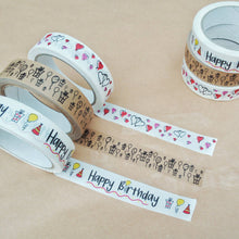 Load image into Gallery viewer, Red Hearts (24mm x 50m) - Biodegradable Parcel Tape