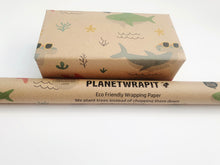 Load image into Gallery viewer, Sharks - Recycled Kraft Wrapping Paper