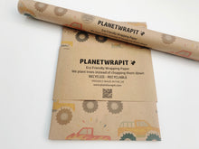 Load image into Gallery viewer, Big Trucks - Recycled Kraft Wrapping Paper