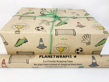 Load image into Gallery viewer, Football - Recycled Kraft Wrapping Paper