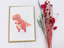 Load image into Gallery viewer, Red T-REX Card - 100% Recycled