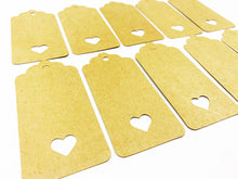 Load image into Gallery viewer, Recyclable Heart Kraft Gift Tags - Pack of 10