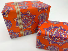 Load image into Gallery viewer, Luxury Handmade Lotka Wrapping Paper - Orange Lotus