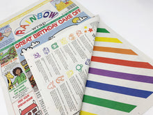 Load image into Gallery viewer, Rainbow Wrap Double Sided Newspaper - Recycled Wrapping Paper