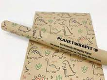 Load image into Gallery viewer, Dinosaur - Recycled Kraft Wrapping Paper