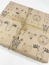Load image into Gallery viewer, Wild Animals - Recycled Kraft Wrapping Paper