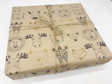 Load image into Gallery viewer, Wild Animals - Recycled Kraft Wrapping Paper
