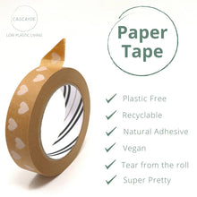 Load image into Gallery viewer, Heart Tape (24mm x 50m) - Biodegradable Parcel Tape