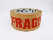 Load image into Gallery viewer, Brown Kraft Paper Recyclable Fragile Parcel Tape (50m x 50mm)