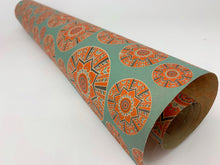 Load image into Gallery viewer, Luxury Handmade Lotka Wrapping Paper - Orange Lotus