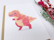 Load image into Gallery viewer, Red T-REX Card - 100% Recycled