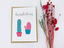 Load image into Gallery viewer, Happy Birthday Cacti Card - 100% Recycled