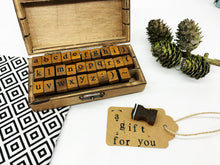 Load image into Gallery viewer, Wooden Alphabet Stamp Kit