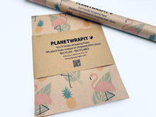 Load image into Gallery viewer, Flamingos - Recycled Kraft Wrapping Paper
