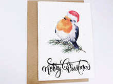 Load image into Gallery viewer, Christmas Robin 2 - Plantable Christmas Seed Card
