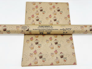 NEW Cupcakes - Recycled Kraft Wrapping Paper