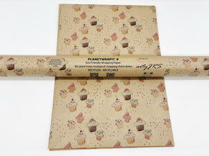 Cupcakes - Recycled Kraft Wrapping Paper