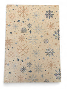 Christmas Snowflake Gift Wrap - Recycled Kraft Wrapping Paper