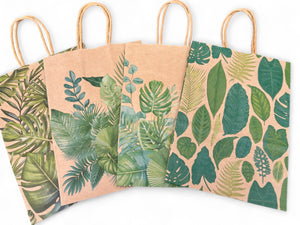 Small Kraft Botanical Gift Bags (x4)