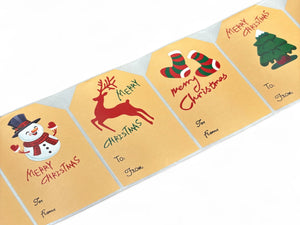 Christmas Tags Sticker Roll (250 pcs)