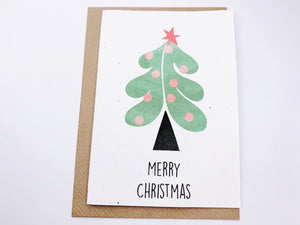 Christmas Tree Abstract - Plantable Christmas Seed Card