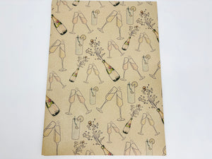 Celebration Drinks - Recycled Kraft Wrapping Paper