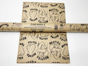 Besties before Testes - Recycled Kraft Wrapping Paper