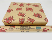 Load image into Gallery viewer, NEW Welsh Dragons - Recycled Kraft Wrapping Paper
